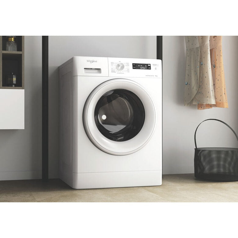 Whirlpool  FFS P87 IT Lavatrice A Libera Installazione 8 Kg, 1200 Giri, Classe A-10%, Bianco, Inverter Display Vapore Refresh