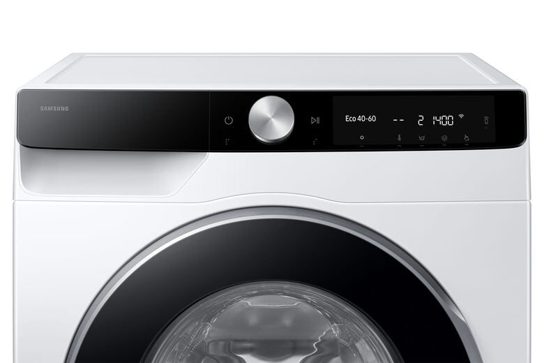 Samsung WW90DG6U85LKU3 Lavatrice A Libera Installazione 9 Kg, 1400 Giri, AI Control, AI Ecobubble™, AI Wash, Classe A-10%, Bianco