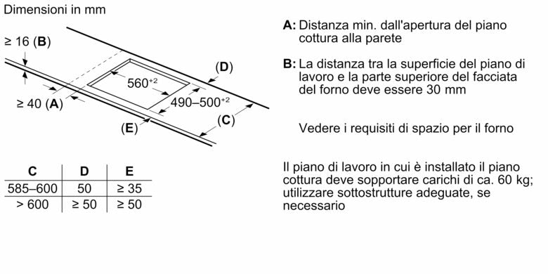 Bosch Serie 6 PIX631HC1E piano cottura Nero Da incasso 60 cm Piano cottura a induzione 4 Fornello(i)
