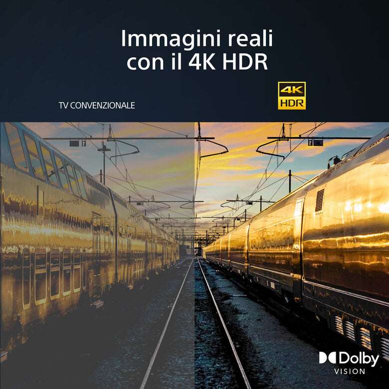 Sony KD-65X75WL Televisione Smart TV 43 Pollici Led 4K Hdr Google TV Bravia Core Narrow Bezel Design