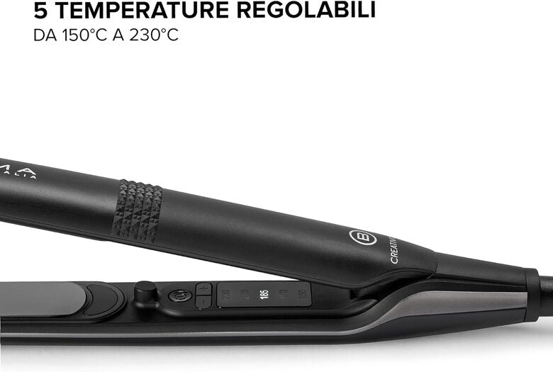 Bellissima Imetec Piastra Creativity, Rivestimento Ceramica Diamond, 5 Temperature,funzione Memory