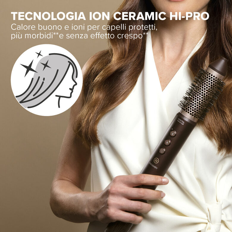 Bellissima Imetec Prodigy 11956 Styler Digitale ad Aria Calda 1200 W con 6 Accessori, Tecnologia Coanda e Ion Ceramic Hi-Pro