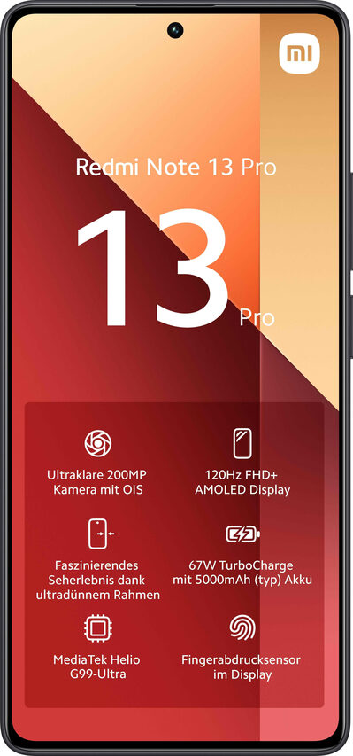 Xiaomi Redmi Note 13 Pro 16,9 cm (6.67") Doppia SIM Android 13 4G USB tipo-C 8 GB 256 GB 5000 mAh Nero