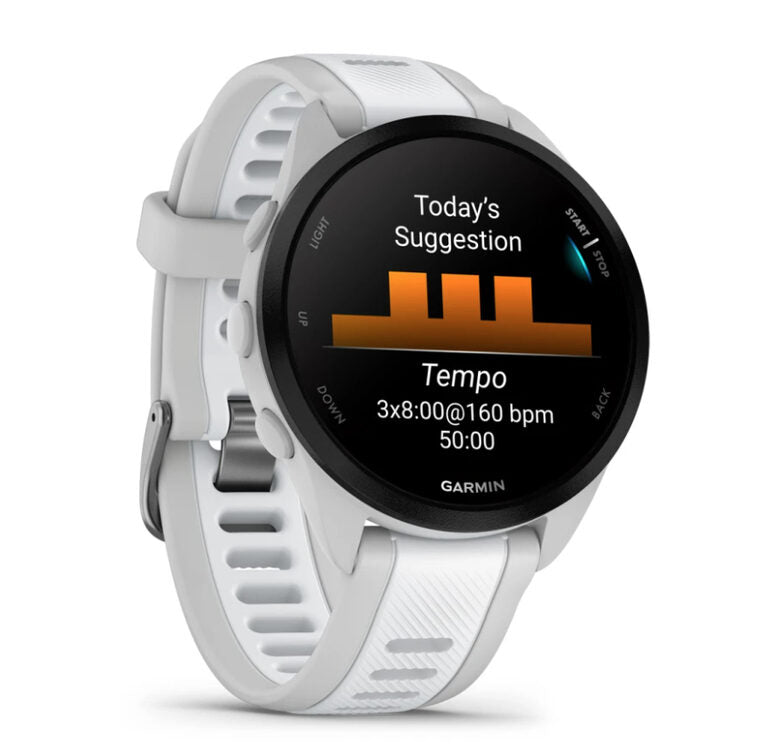 Garmin Forerunner 165 3,05 cm (1.2") AMOLED 43 mm Digitale 390 x 390 Pixel Touch screen Grigio GPS (satellitare)