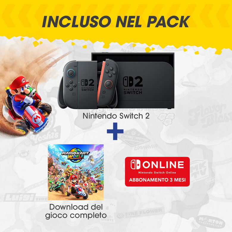 Nintendo Switch 2 & Mario Kart World console da gioco portatile 20,1 cm (7.9") 256 GB Touch screen Wi-Fi Nero