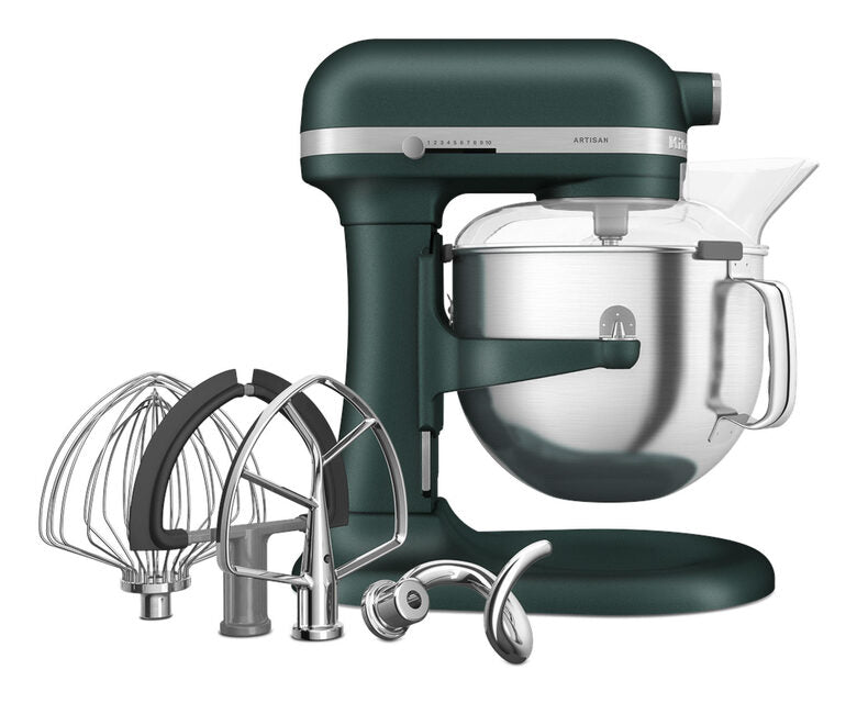 KitchenAid 5KSM70SHXEPP Sbattitore con base 375 W Verde, Grigio, Acciaio inox