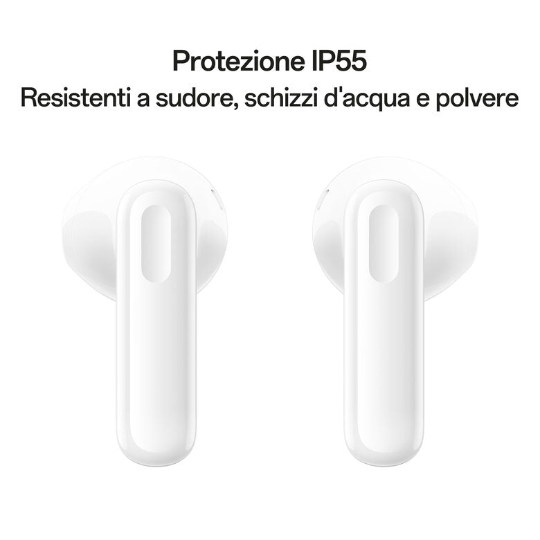 OPPO Enco Buds3 Auricolari True Wireless, 42h di Autonomia, Driver Dinamico da 12.4mm, BT 5.4, Controlli Touch, Cancellazione rumore passiva, Android e iOS, IP55, [Versione Italiana], Bianco