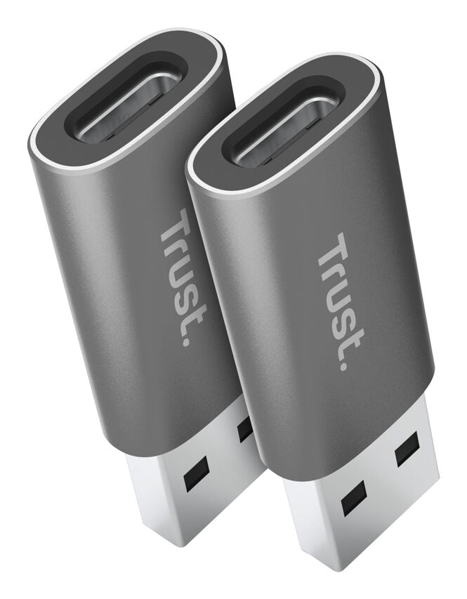 Trust Coppia Adattatori Calyx USB Type-C USB tipo A Grigio