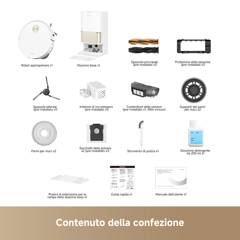 Dreame L50s Pro Ultra 0,25 L Bianco